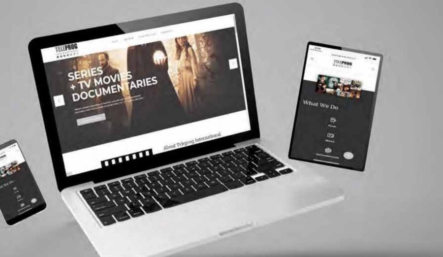 Teleprog website on laptop, tablet and phone